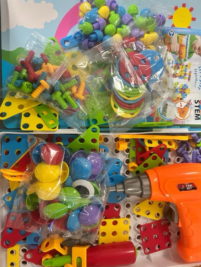 Set construcción STEM con taladro juguete