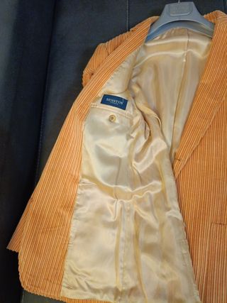 Chaqueta de pana naranja