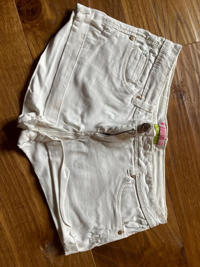 Shorts bianchi vita bassa