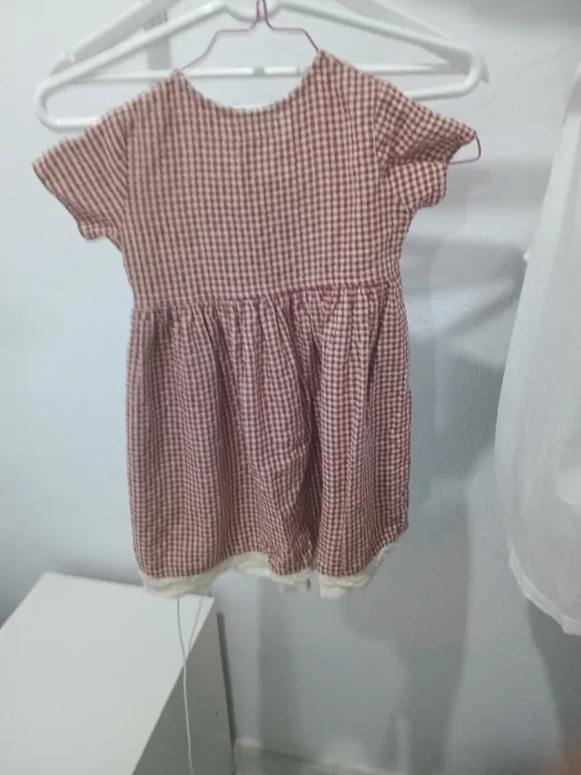 Vestido cuadros Vichy niña 3 años