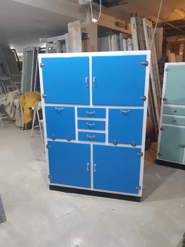 Mueble despensa Azul y Blanco