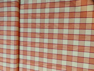 Tessuto a quadri giallo/arancio H 280 cm