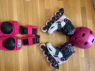 Patines niña T30-32 + Accesorios Protección