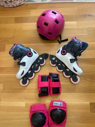 Patines niña T30-32 + Accesorios Protección