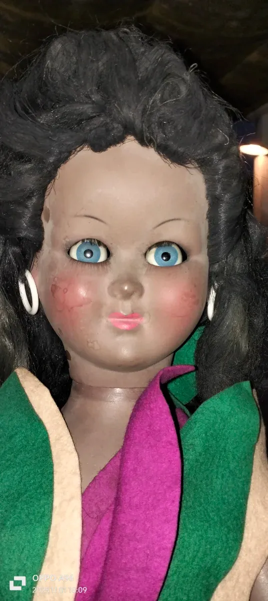Muñeca antigua celuloide 70 cm