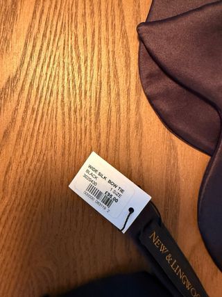 Pajarita Seda Negra New & Lingwood