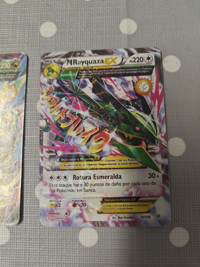 Doble Carta Rayquaza EX Mega holo - español 2018