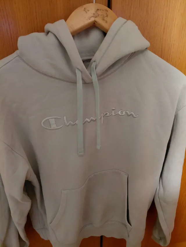 Sudadera Champion azul verdoso claro con Capucha