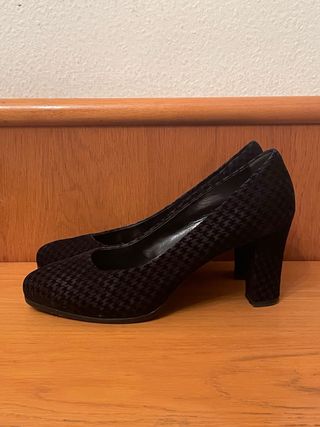 LORIBLU - Zapatos tacón ante negro 38,5