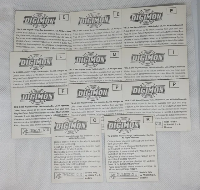 LOTE DE 113 CROMOS DIGIMON PANINI 2000 STICKERS