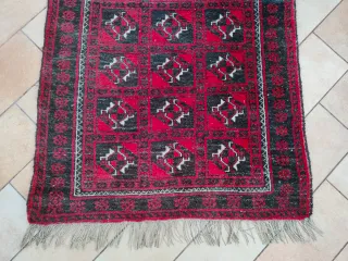 Tappeto vintage Baluchi lana rosso nero