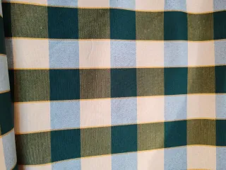 Tessuto a quadri verde/bianco H 140 cm