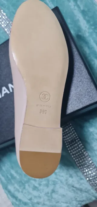 Chanel zapatos, manoletinas  rosa
