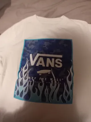 Maglietta Vans ragazzo stampa fiamme