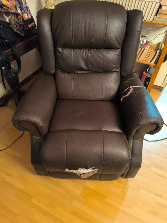 Sillón relax elevapersonas marrón