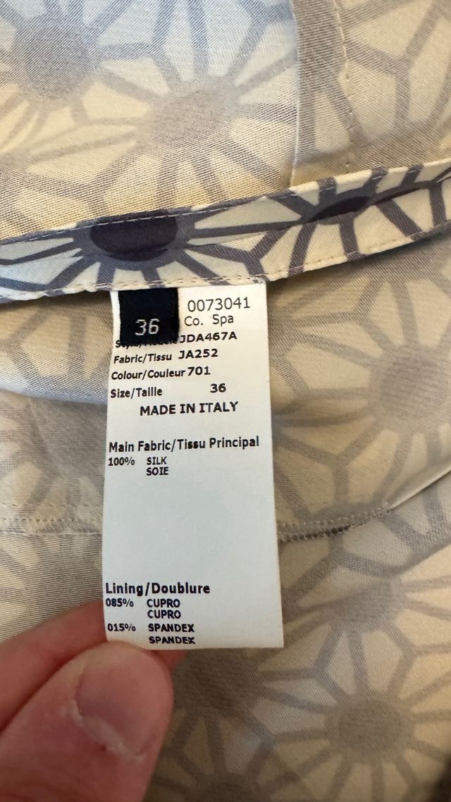 Vestito Jil Sander Navy fantasia geometrica