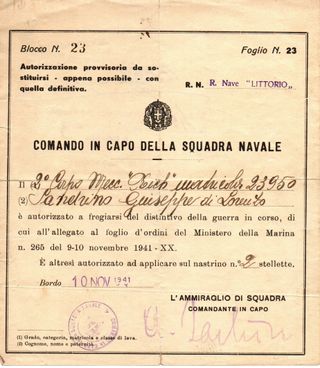 Documento Militare Littorio 1941