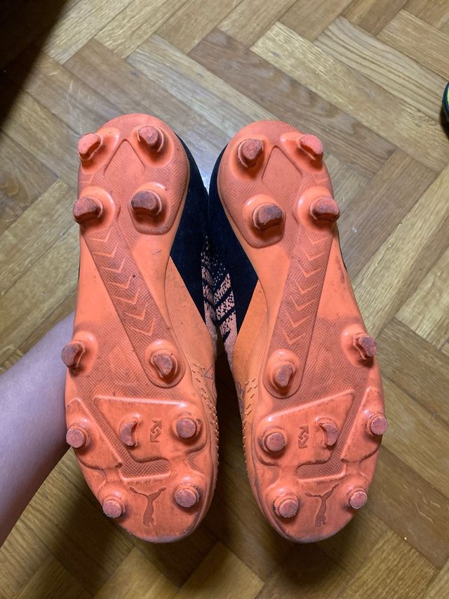 Botas de fútbol Puma Talla 38 Naranja/Negro