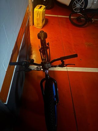 Bicicleta Fat Bike Negra Ruedas Azules