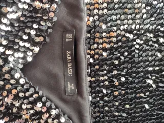 Vestido corto lentejuelas Zara