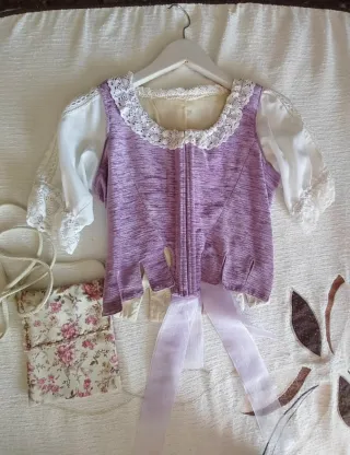 Traje de huertana completo de niña/adolescente.