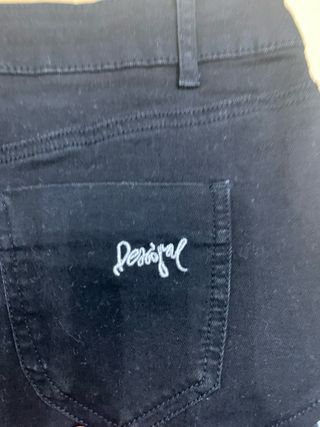 Falda Desigual M volantes negra elástica t 38/40