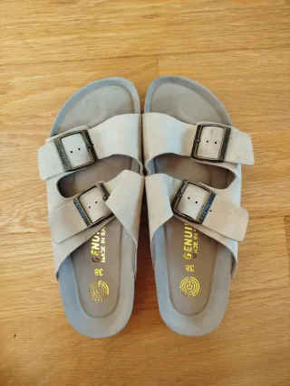 Sandalias Genuins Beige Talla 38