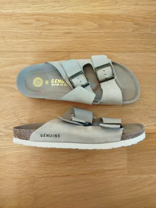 Sandalias Genuins Beige Talla 38
