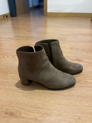 Botines grises mujer tacón