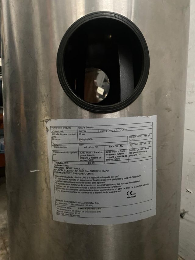 Pareja Estufas Exterior Gas Setas