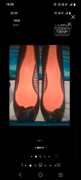 Manoletinas negras con detalle floral