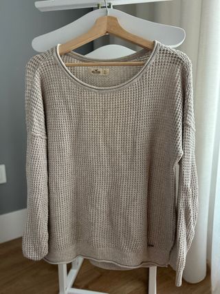Jersey caladitos Hollister beige talla S