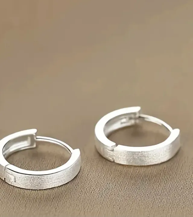 Pendientes aro plata ley 925