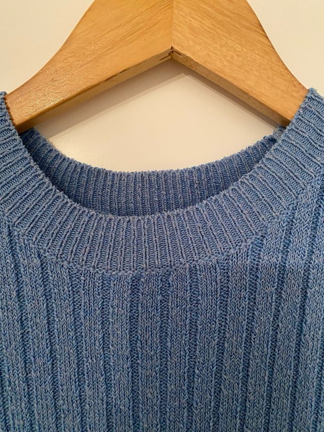 Vestido de punto Zara, azul cielo.