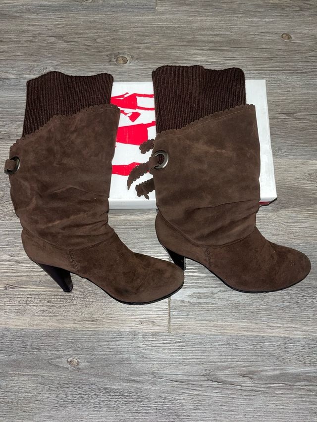 Botas de terciopelo para mujer