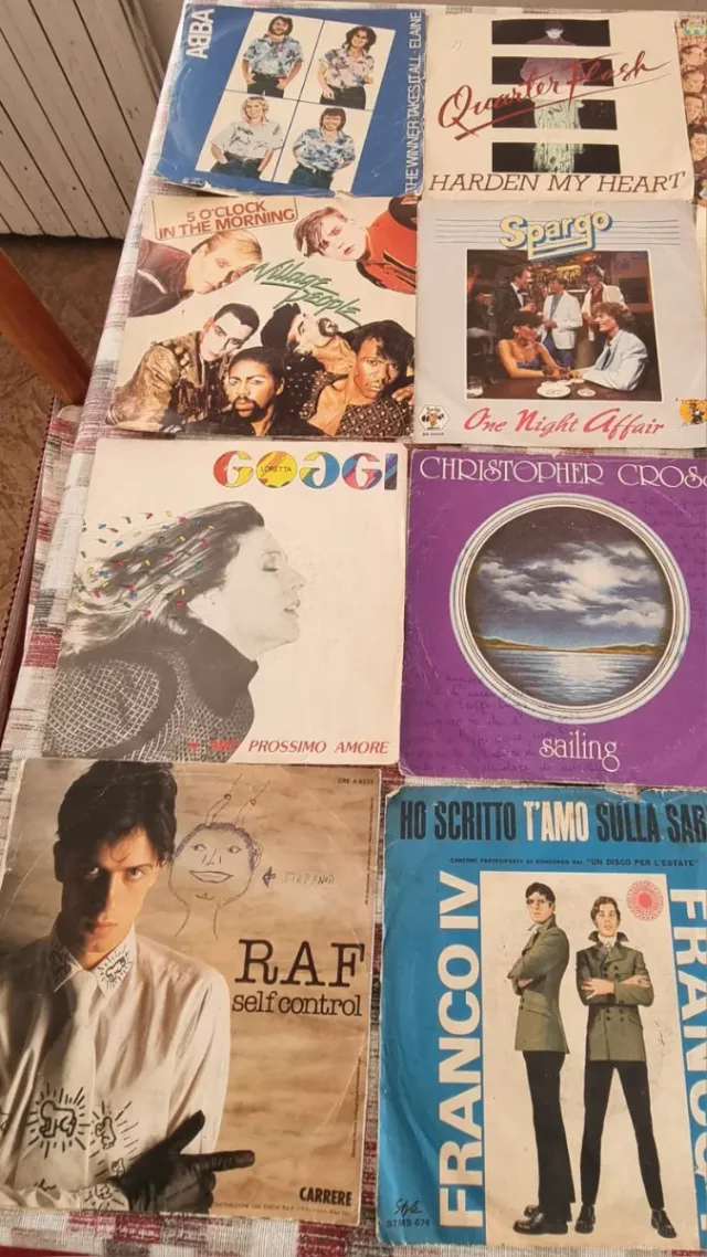 19 dischi 45 giri vinile con custodia