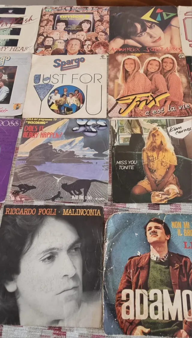 19 dischi 45 giri vinile con custodia