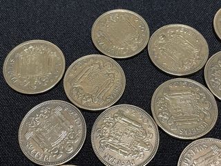 Lote 16 monedas 2’5 pesetas franco 1953