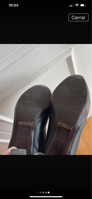 Botas altas piel negras Massimo Dutti