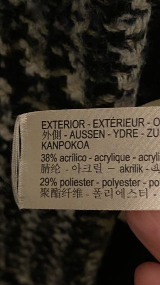 Abrigo lana Massimo Dutti cuadros