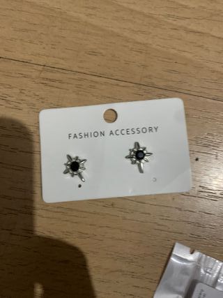 Pendientes Imán Negros y Plateados