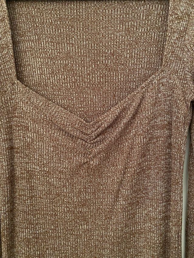 Vestido de punto Mango marrón