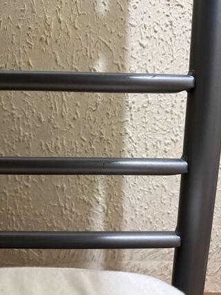 Letto a castello matrimoniale, grigio metallizzato, in perfette condizioni 