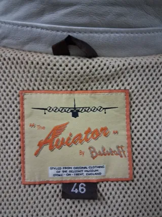 Belstaff Giacca Pelle Aviatore Tg 46 Beige