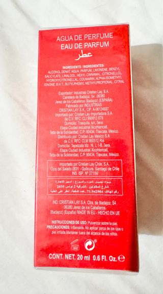 Perfume Blush 20ml Cristian Lay Rojo