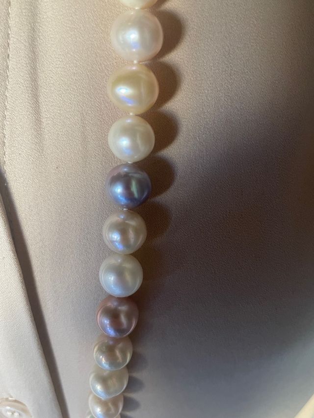 Collar Triple Perlas Multicolor