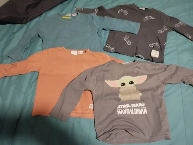 Lote 4 Camisetas Zara Manga Larga 18-24m