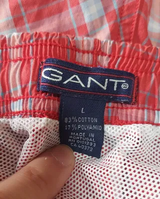 Bañador Gant Cuadros Rojo