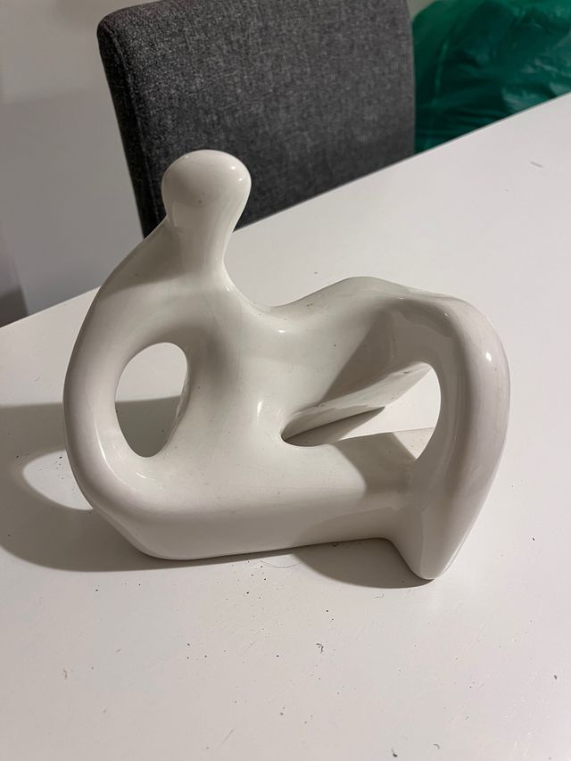 Figura Decorativa Cerámica Blanca
