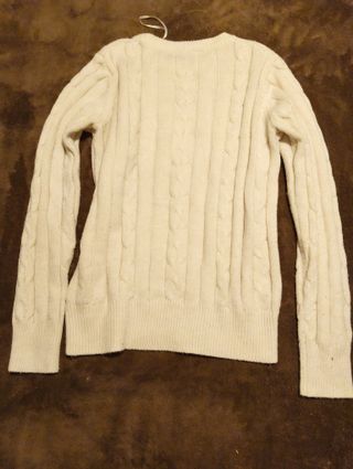 Jersey Lefties punto trenzado blanco Talla M